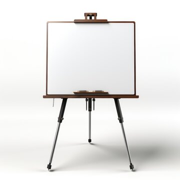 Full View Whiteboardon A Completely , Isolated On White Background, For Design And Printing