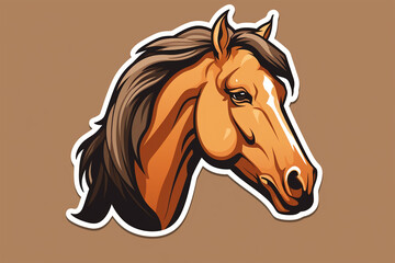 vector sticker design, a horse