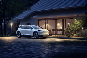 New automobile design drive car vehicle electric transportation auto luxury modern automotive