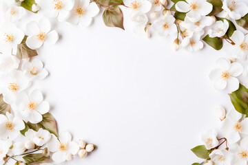 wedding card white flowers on a branch