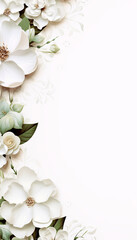 Fototapeta na wymiar wedding floral card background with flowers