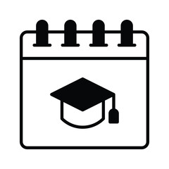 Simple Graduation Date icon. The icon can be used for websites, print material and presentation