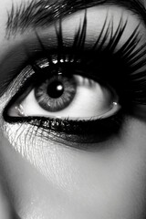 Woman's Eye with Long Eyelashes