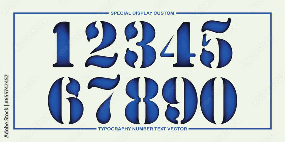 Aufkleber assorted digital custom vector numbers. minimum. color gradation. dark. banner network. 3d effect. d