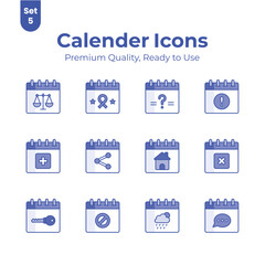 Get your hold on this beautifully designed calendar vectors set, ready for premium download