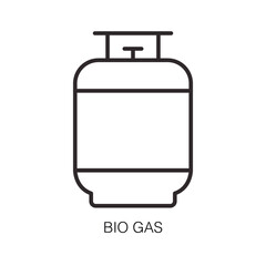 Bio Gas Icon. Collection of renewable energy, ecology and green electricity icons. Vector illustration.