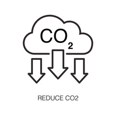 CO2 icon. Collection of renewable energy, ecology and green electricity icons. Vector illustration.