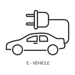 Fototapeta premium Electric Car icon. Collection of renewable energy, ecology and green electricity icons. Vector illustration.
