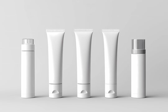 Aesthetic Allure: White Cosmetic Tubes In Focus