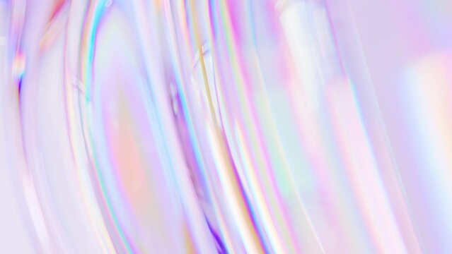 3d render floating holographic effect texture, liquid morphing chromatic spectrum gradient seamless loop  simulation