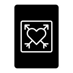 Heart Style Tattoo Glyph Icon