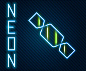 Glowing neon line Candy icon isolated on black background. Colorful outline concept. Vector
