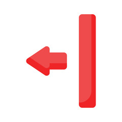 Open or login arrow vector design isolated on white background