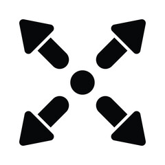 Check this carefully crafted icon of directional arrows