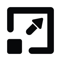 Download this premium icon of enlarge, maximize vector design