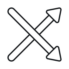 Crossover arrows, directional arrows in modern design style