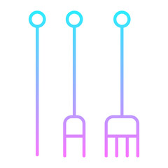 Round Shade Tatto Needles Gradient Icon
