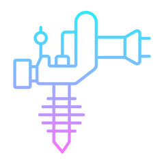 Tattoo Machine Gradient Icon