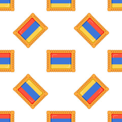 Pattern cookie with flag country Armenia in tasty biscuit