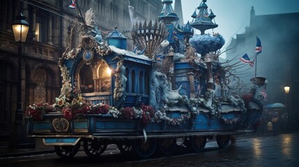 an enchanting parade float for St. Andrew's Day festival.