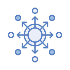 Visually perfect vector of decentralized system, isolated on white background