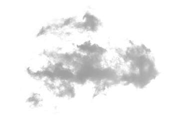 white cloud smoke on transparent background