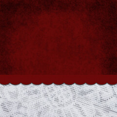 Burgandy and white lace texture material background