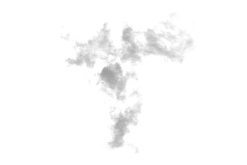 white cloud smoke on transparent background