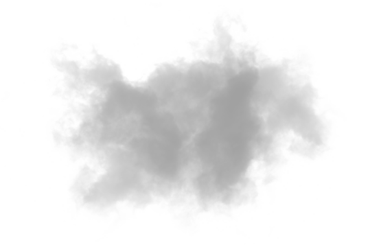 white cloud smoke on transparent background