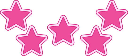 Pink Stars Shape Vector Illustration