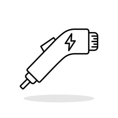 EV Charger icon in flat style. EV charging plug symbol for your web site design, logo, app, UI Vector 