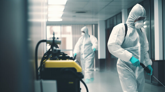 MEDICAL CLEANING STAFF CLEAN THE ROOMS