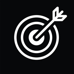 target and arrow, vector illustration 