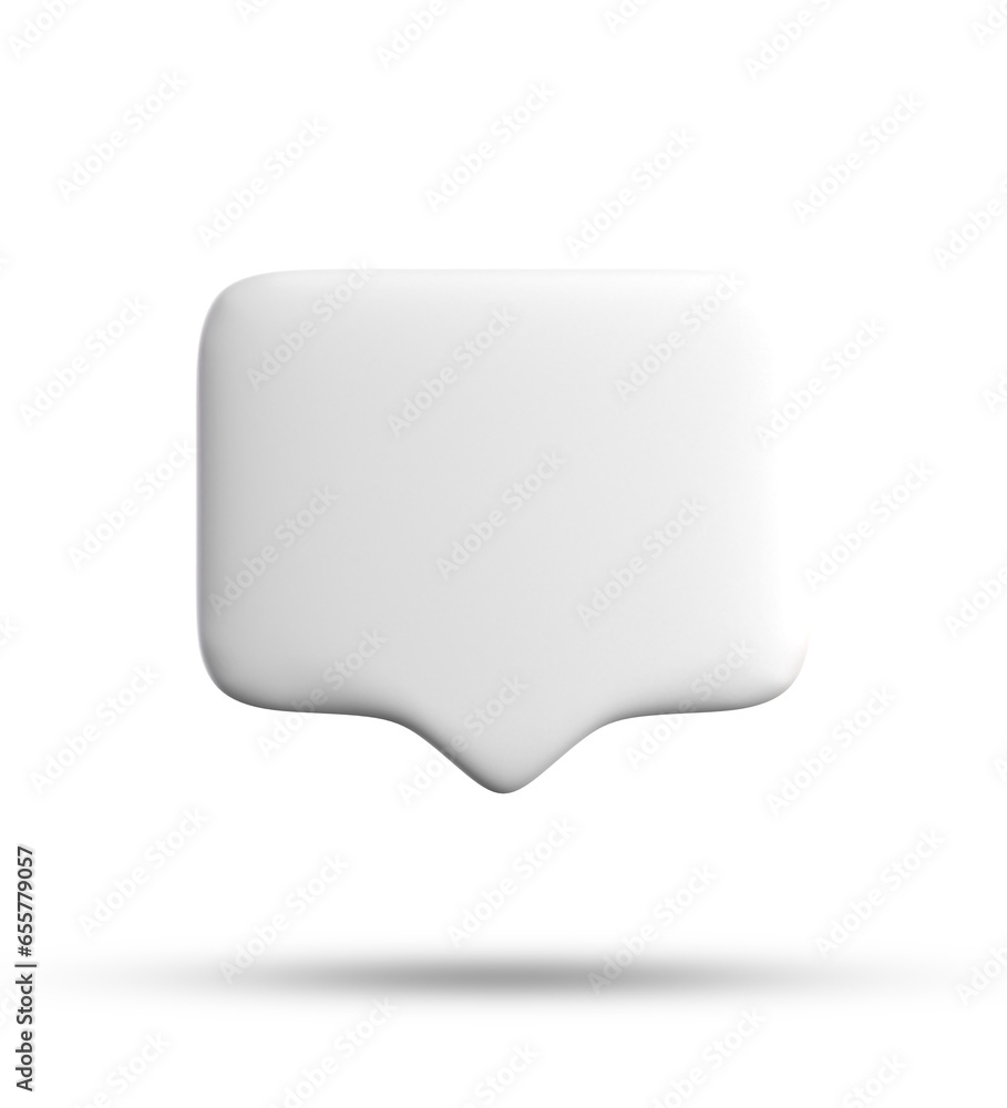 Fototapete 3d rendering of speech bubble with notification icons, 3d pastel yellow blue chat icon set. set of 3