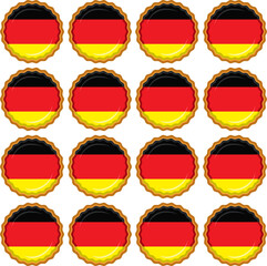 Pattern cookie with flag country Germany in tasty biscuit
