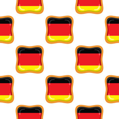 Pattern cookie with flag country Germany in tasty biscuit
