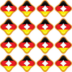 Pattern cookie with flag country Germany in tasty biscuit