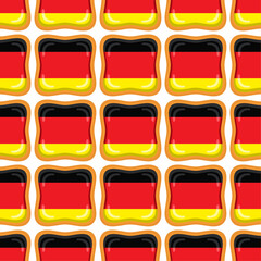 Pattern cookie with flag country Germany in tasty biscuit