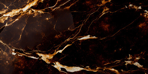 Patterned natural of dark brown marble texture for design. generative ai.