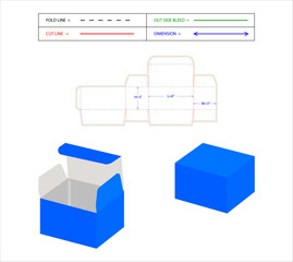 Tea Die Line Box Design Template