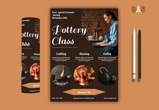 Pottery Class Flyer Template