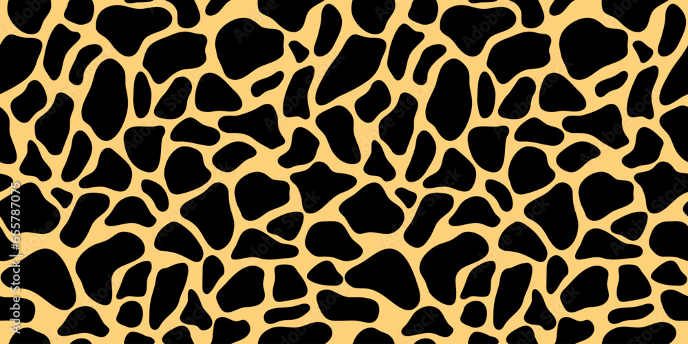Poster vector image of a leopard pattern for clothing design.