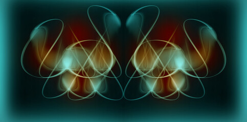 Energetic fluids digital decorative illustration