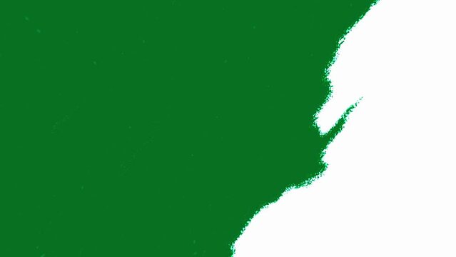 Green ink streak transition effect with dirty spot effect. 4k quality transition animation