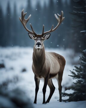 Deer in the winter