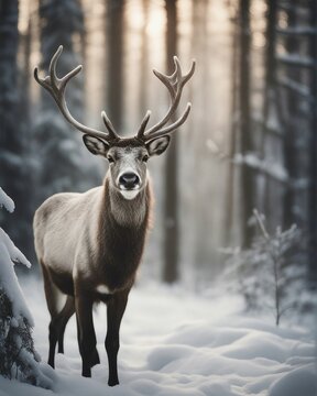 Deer in the winter