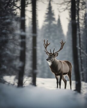 Deer in the winter