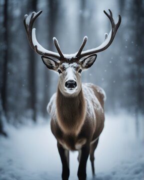 Deer in the winter
