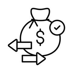 Transaction vector design isolated on white background