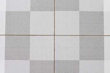 Square tiles seamless pattern. grey ceramic tile background.